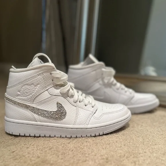 Jordan | Shoes | New In Box With Inserts Custom Crystal Mid Jordan 